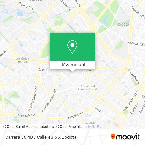 Mapa de Carrera 56 4D / Calle 4G 55