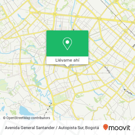 Mapa de Avenida General Santander / Autopista Sur