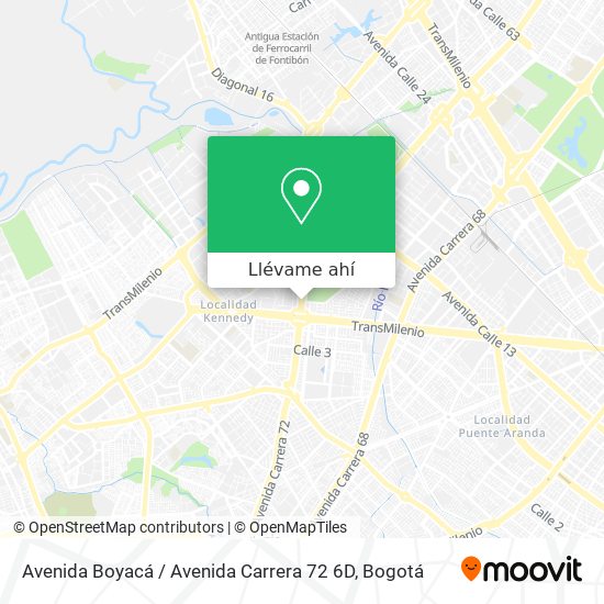 Mapa de Avenida Boyacá / Avenida Carrera 72 6D