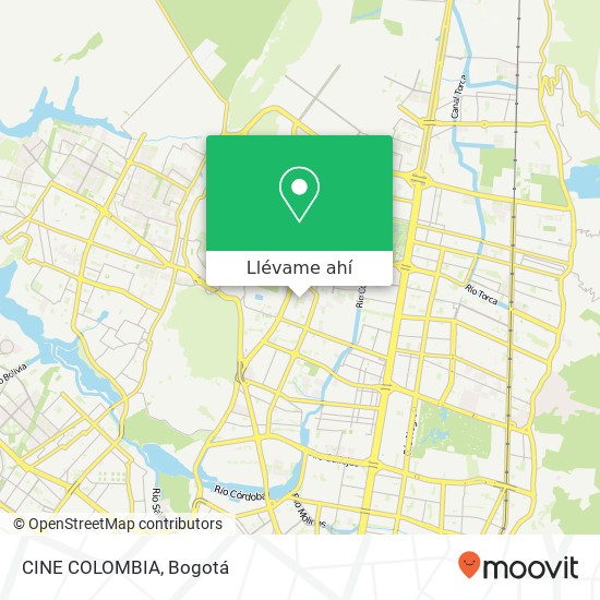 Mapa de CINE COLOMBIA