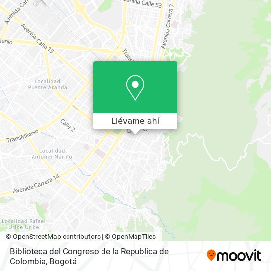 Mapa de Biblioteca del Congreso de la Republica de Colombia