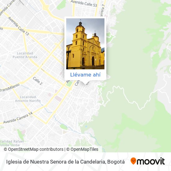 Cómo llegar a Iglesia de Nuestra Senora de la Candelaria en La Candelaria  en SITP o Transmilenio?