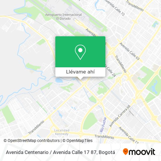Mapa de Avenida Centenario / Avenida Calle 17 87