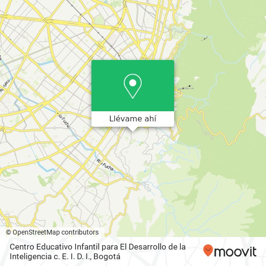 Mapa de Centro Educativo Infantil para El Desarrollo de la Inteligencia c. E. I. D. I.