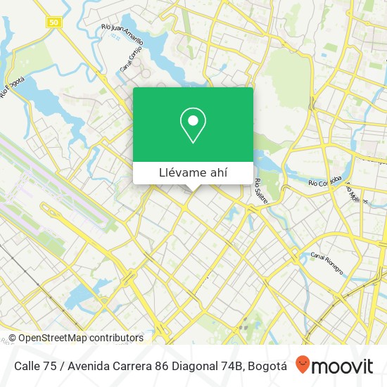 Mapa de Calle 75 / Avenida Carrera 86 Diagonal 74B