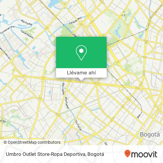 Mapa de Umbro Outlet Store-Ropa Deportiva