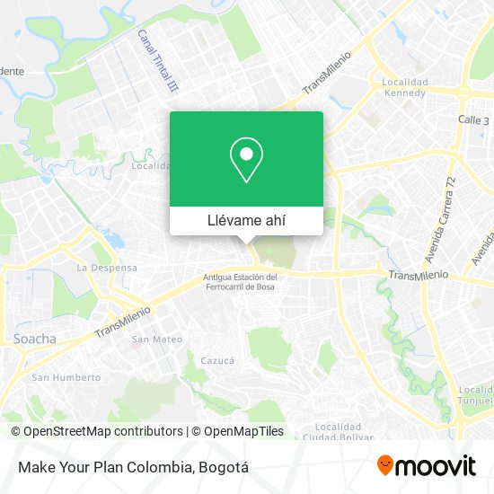 Mapa de Make Your Plan Colombia