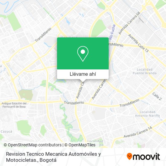 Mapa de Revision Tecnico Mecanica Automóviles y Motocicletas.
