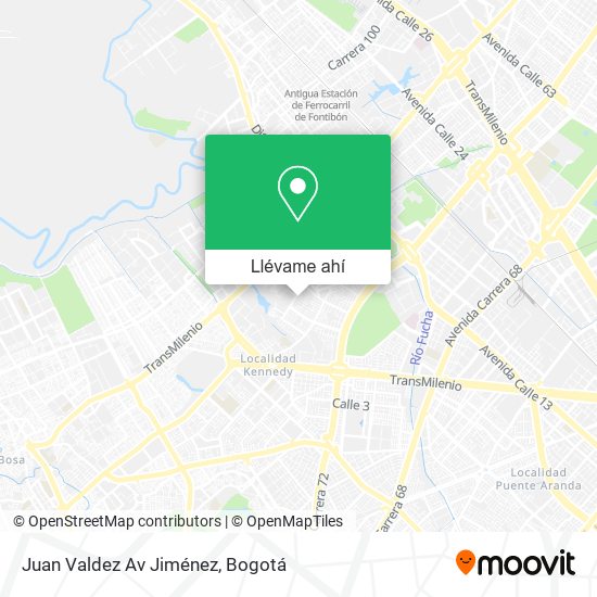 Mapa de Juan Valdez Av Jiménez