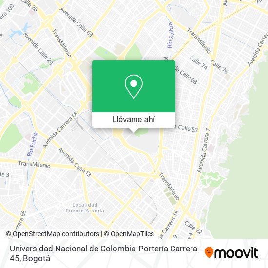 Mapa de Universidad Nacional de Colombia-Portería Carrera 45
