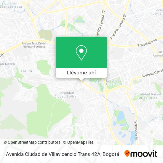 Mapa de Avenida Ciudad de Villavicencio Trans 42A