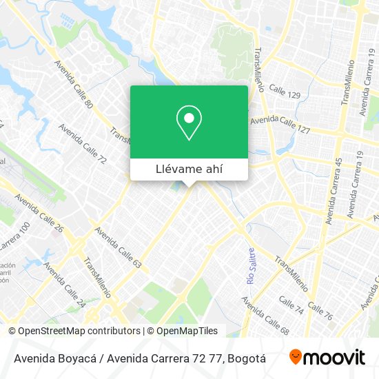 Mapa de Avenida Boyacá / Avenida Carrera 72 77
