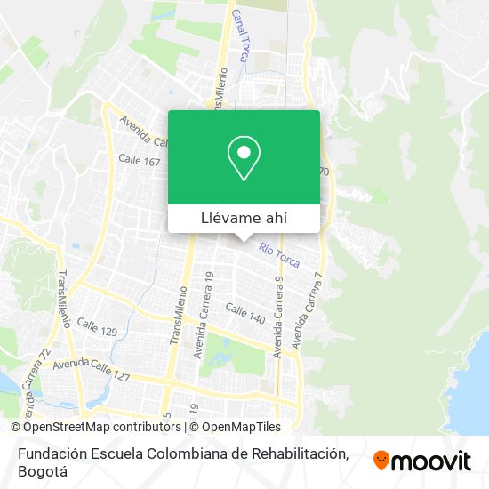 Mapa de Fundación Escuela Colombiana de Rehabilitación