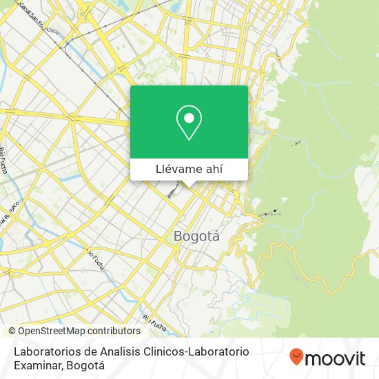 Mapa de Laboratorios de Analisis Clinicos-Laboratorio Examinar