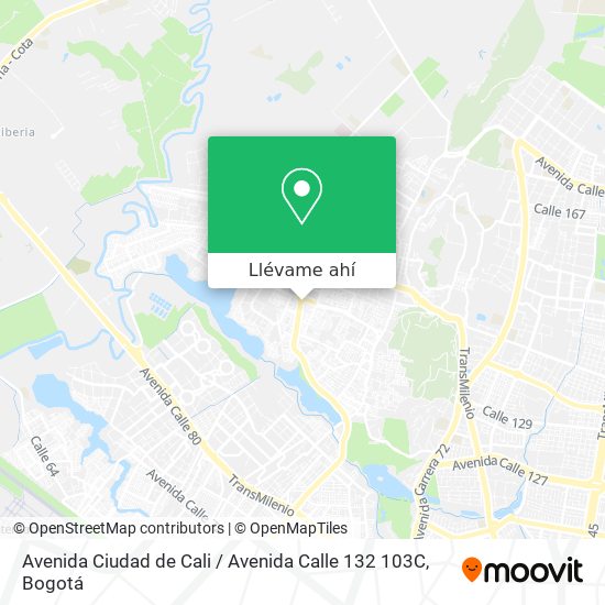 Mapa de Avenida Ciudad de Cali / Avenida Calle 132 103C