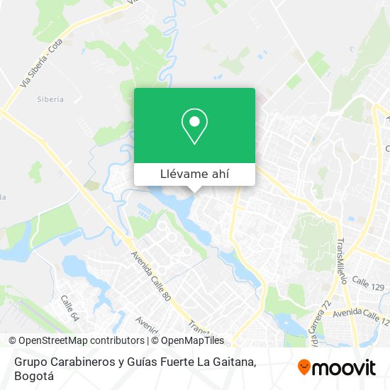 Mapa de Grupo Carabineros y Guías Fuerte La Gaitana