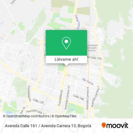 Mapa de Avenida Calle 161 / Avenida Carrera 13