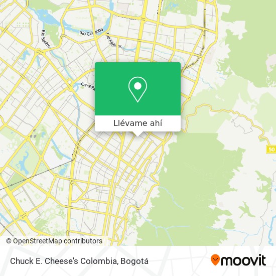 Mapa de Chuck E. Cheese's Colombia