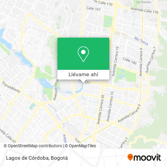 Mapa de Lagos de Córdoba