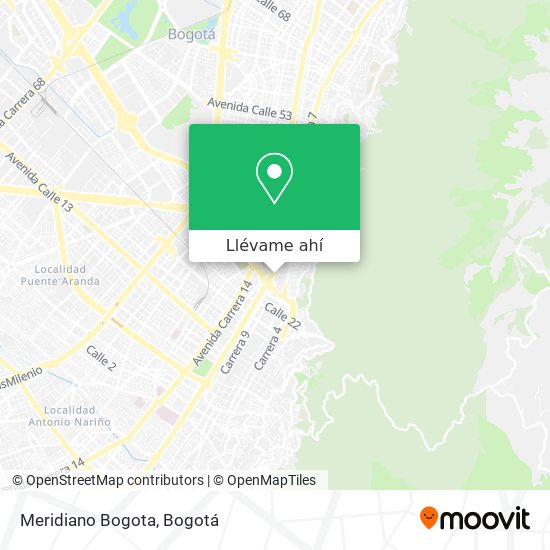 Mapa de Meridiano Bogota