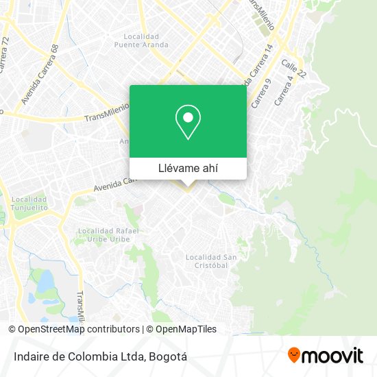 Mapa de Indaire de Colombia Ltda