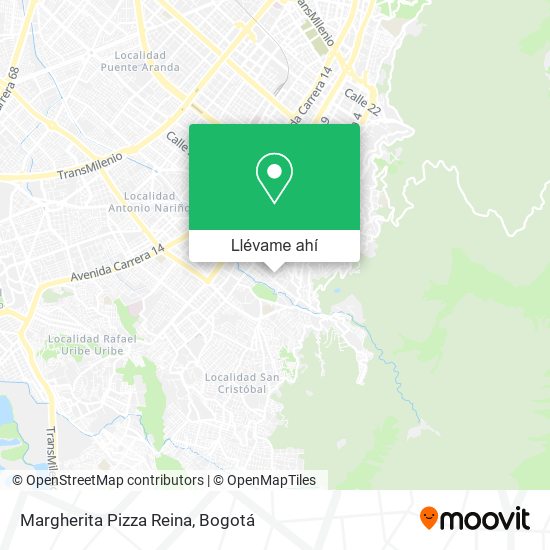 Mapa de Margherita Pizza Reina