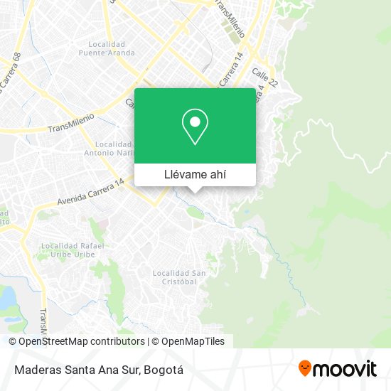Mapa de Maderas Santa Ana Sur