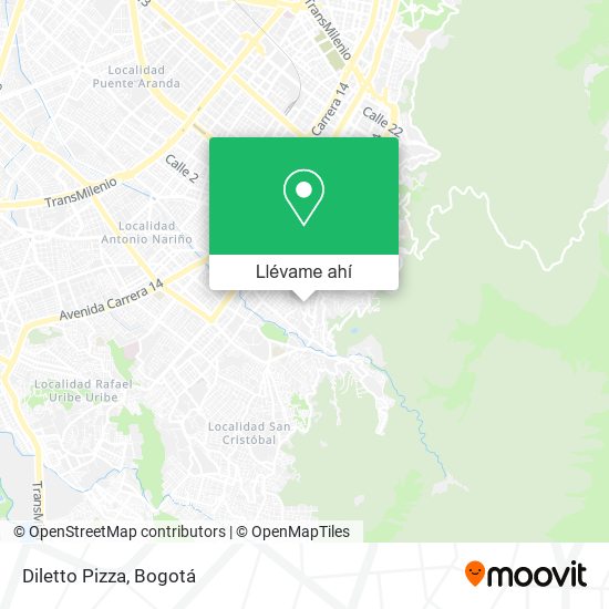 Mapa de Diletto Pizza