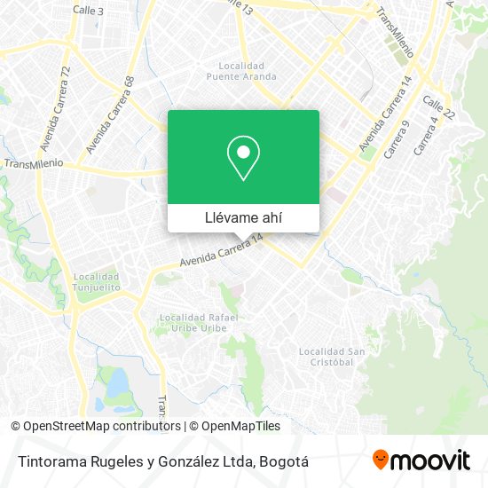 Mapa de Tintorama Rugeles y González Ltda