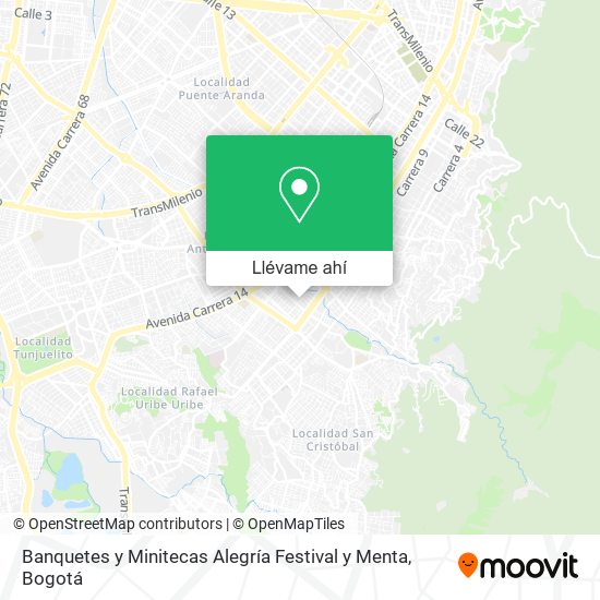 Mapa de Banquetes y Minitecas Alegría Festival y Menta