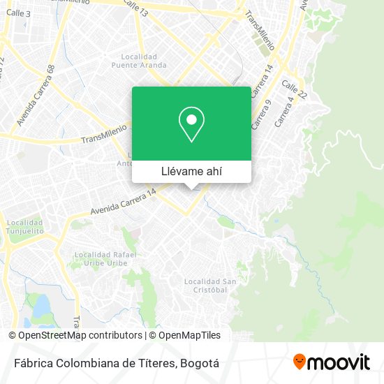 Mapa de Fábrica Colombiana de Títeres