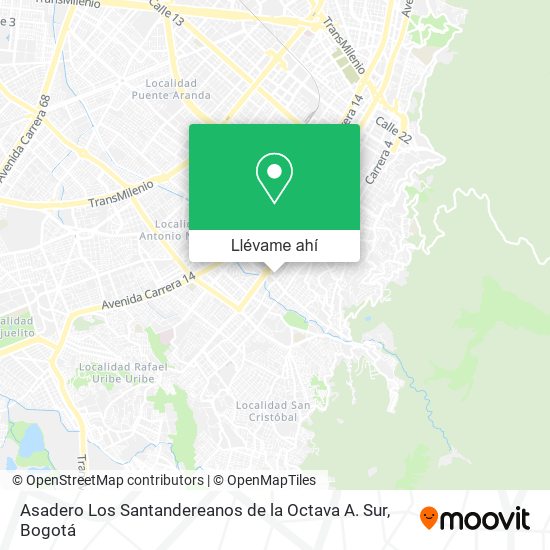 Mapa de Asadero Los Santandereanos de la Octava A. Sur