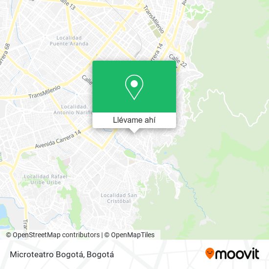 Mapa de Microteatro Bogotá