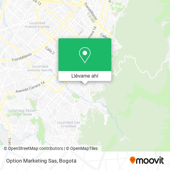 Mapa de Option Marketing Sas