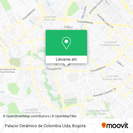 Mapa de Palacio Cerámico de Colombia Ltda