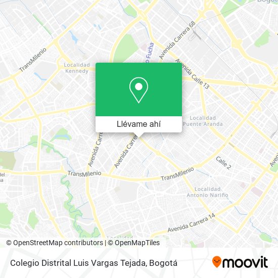 Mapa de Colegio Distrital Luis Vargas Tejada