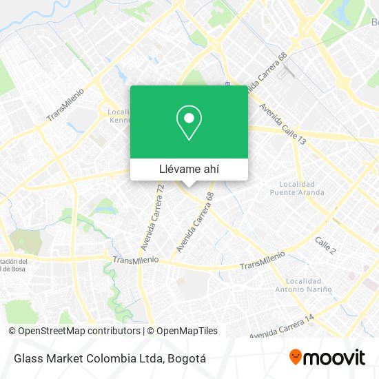 Mapa de Glass Market Colombia Ltda