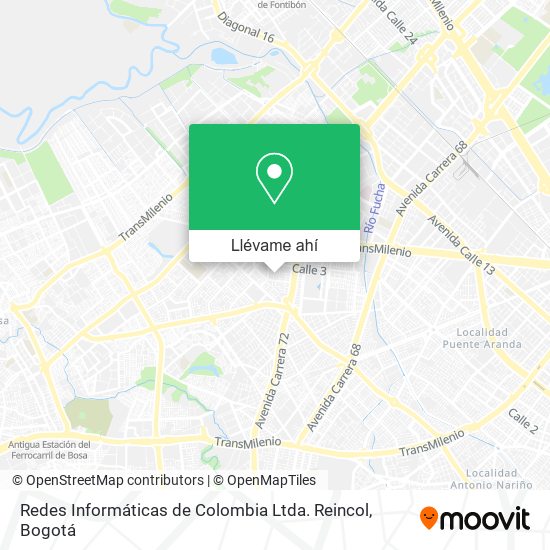 Mapa de Redes Informáticas de Colombia Ltda. Reincol