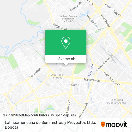 Mapa de Latinoamericana de Suministros y Proyectos Ltda