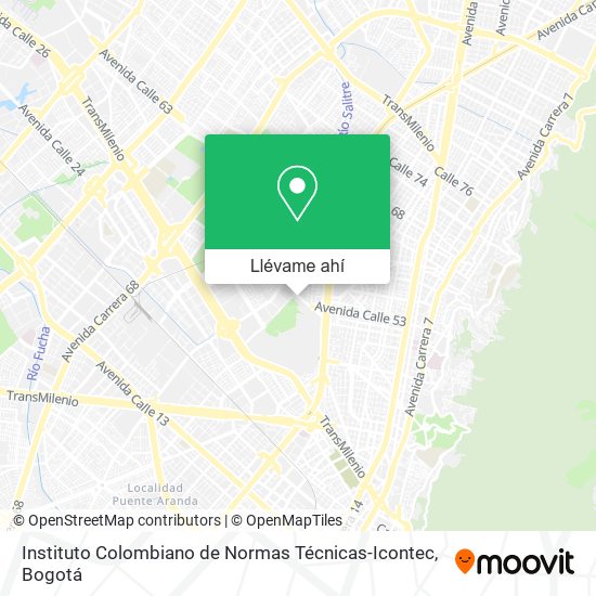 Mapa de Instituto Colombiano de Normas Técnicas-Icontec