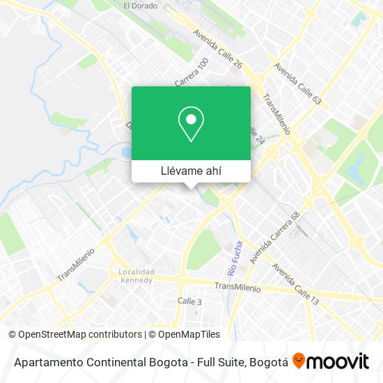 Mapa de Apartamento Continental Bogota - Full Suite