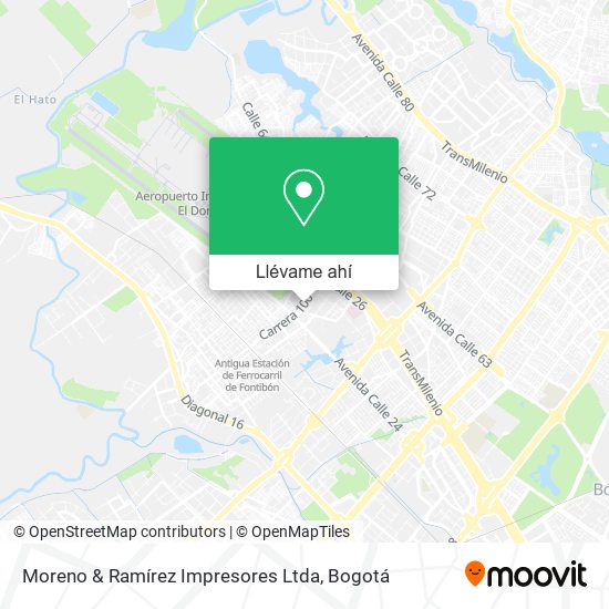 Mapa de Moreno & Ramírez Impresores Ltda
