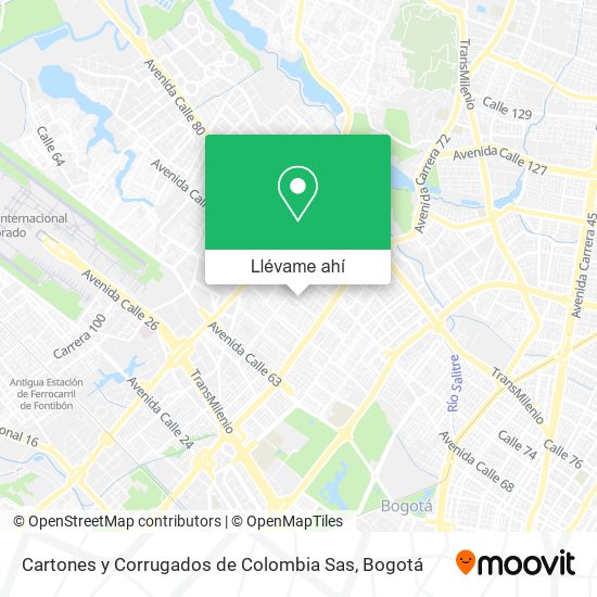 Mapa de Cartones y Corrugados de Colombia Sas
