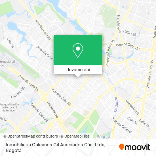 Mapa de Inmobiliaria Galeanos Gil Asociados Cúa. Ltda