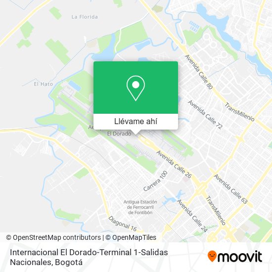Mapa de Internacional El Dorado-Terminal 1-Salidas Nacionales