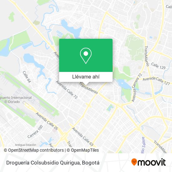Mapa de Droguería Colsubsidio Quirigua