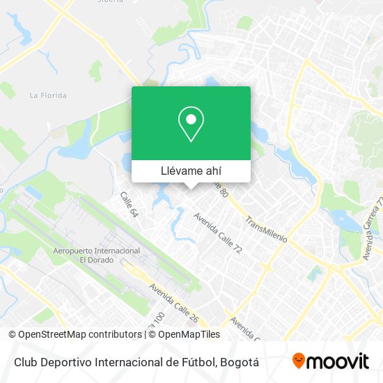 Mapa de Club Deportivo Internacional de Fútbol