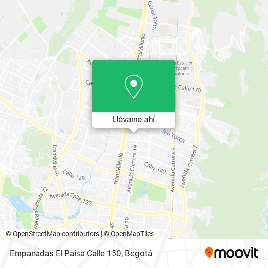 Mapa de Empanadas El Paisa Calle 150