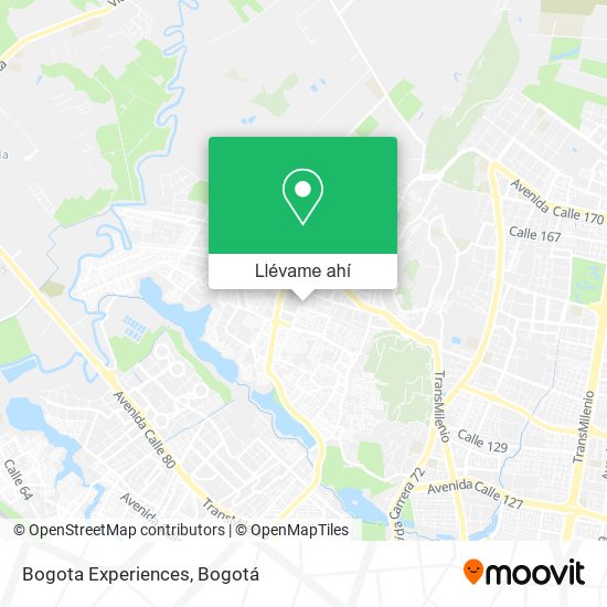 Mapa de Bogota Experiences