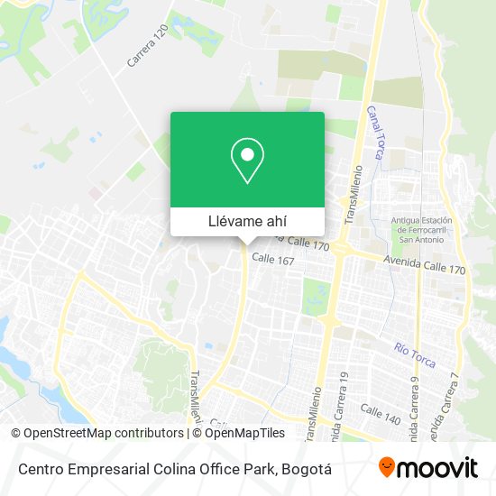 Mapa de Centro Empresarial Colina Office Park
